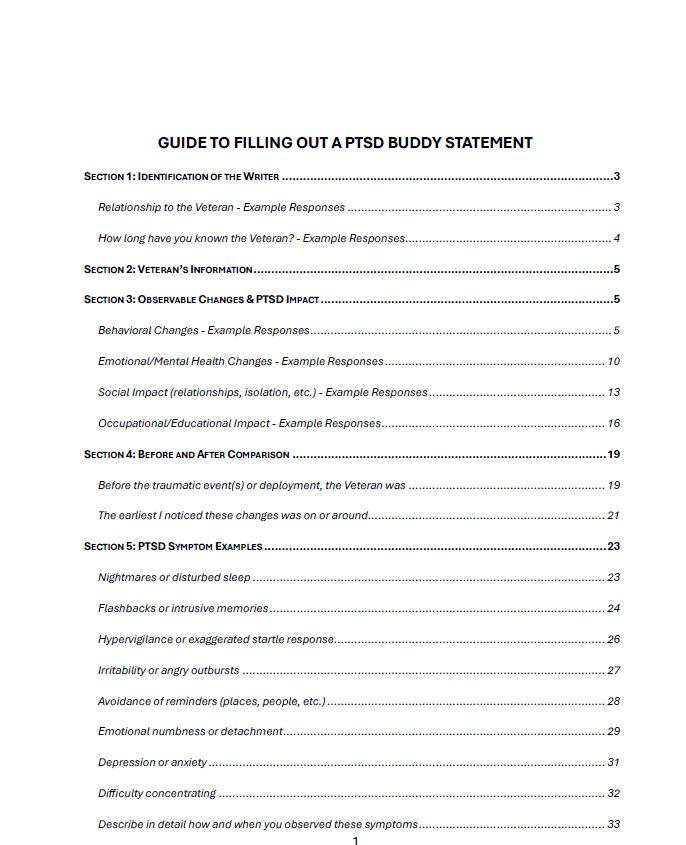 Guide to Creating an Effective PTSD Buddy Statement - Image 3